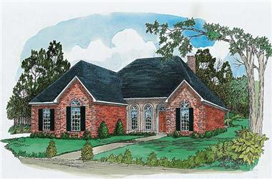 3-Bedroom, 1668 Sq Ft Country House Plan - 164-1169 - Front Exterior