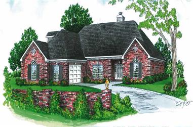 3-Bedroom, 1692 Sq Ft Country House Plan - 164-1173 - Front Exterior