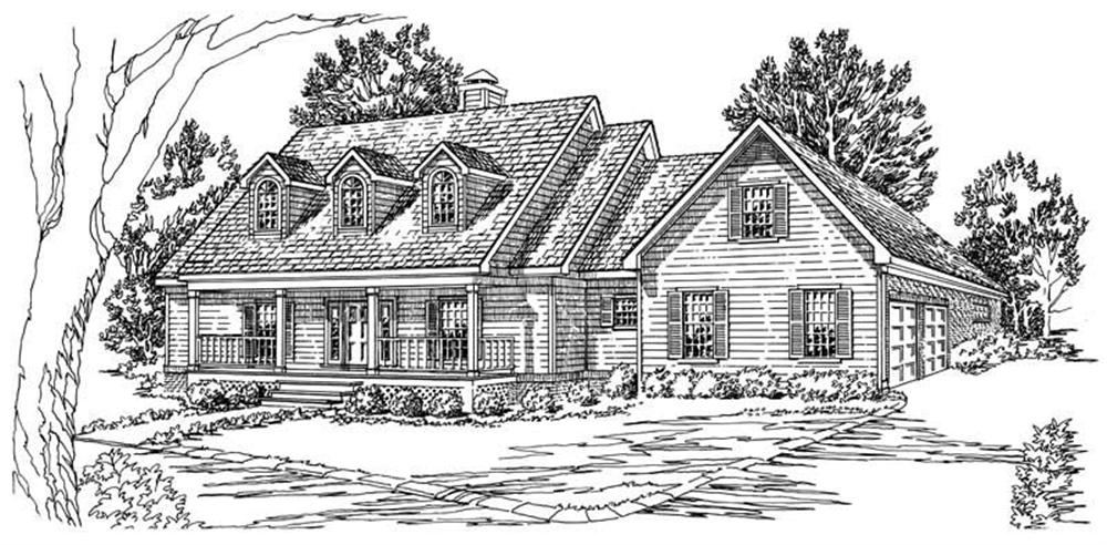 Country Homeplans front elevation.
