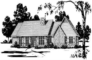 3-Bedroom, 1687 Sq Ft Country House Plan - 164-1192 - Front Exterior