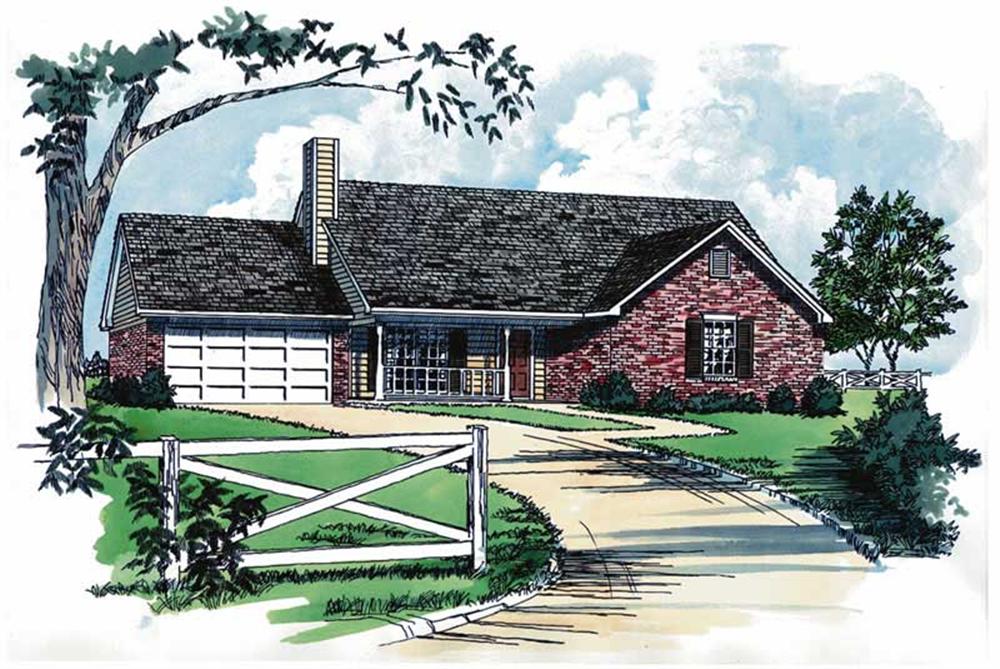 Main image for Ranch houseplans # 1761