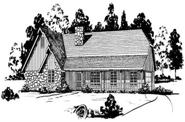 3-Bedroom, 1592 Sq Ft Country House Plan - 164-1209 - Front Exterior