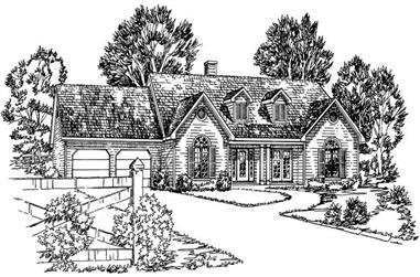 3-Bedroom, 1476 Sq Ft Country House Plan - 164-1219 - Front Exterior