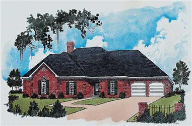3-Bedroom, 1869 Sq Ft Country House Plan - 164-1226 - Front Exterior