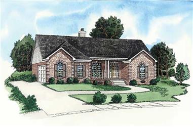 3-Bedroom, 1141 Sq Ft Country Home Plan - 164-1259 - Main Exterior