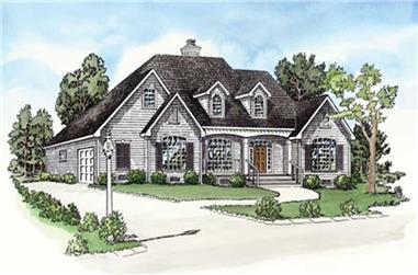 3-Bedroom, 1837 Sq Ft Cape Cod House Plan - 164-1265 - Front Exterior