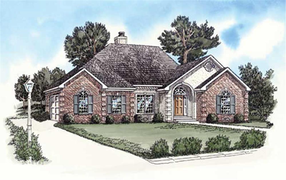 Main elevation image for house plan # 9162