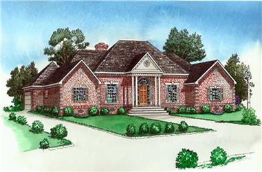 4-Bedroom, 2733 Sq Ft Country Home Plan - 164-1275 - Main Exterior