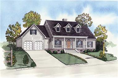 4-Bedroom, 1872 Sq Ft Country Home Plan - 164-1281 - Main Exterior