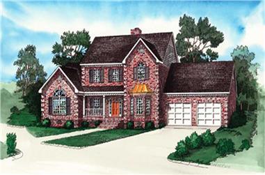2-Bedroom, 2226 Sq Ft Country House Plan - 164-1289 - Front Exterior