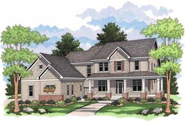4-Bedroom, 2734 Sq Ft Country Home Plan - 165-1002 - Main Exterior