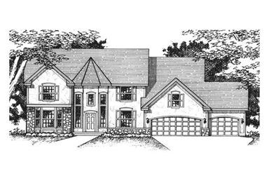 4-Bedroom, 2676 Sq Ft Victorian House Plan - 165-1005 - Front Exterior