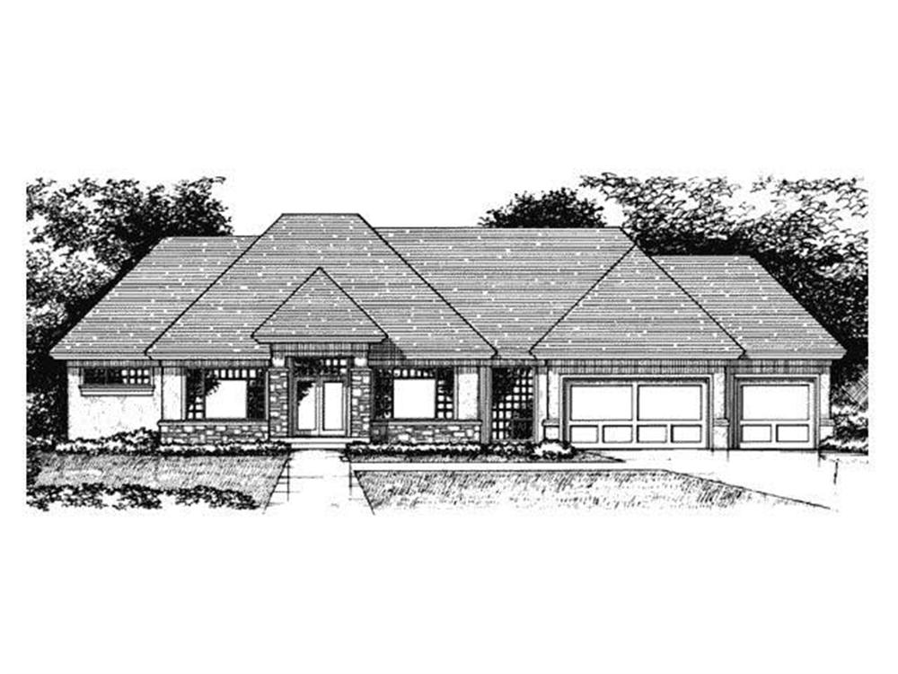 Front Elevation of Ranch House Plans CLS-4500.