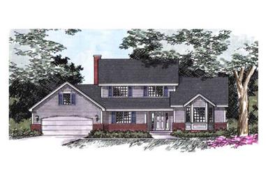 3-Bedroom, 2102 Sq Ft Cape Cod House Plan - 165-1022 - Front Exterior