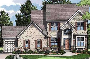 4-Bedroom, 2544 Sq Ft Country House Plan - 165-1045 - Front Exterior