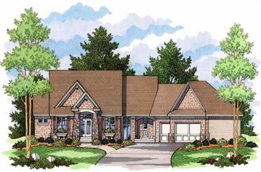 3-Bedroom, 2706 Sq Ft Country Home Plan - 165-1058 - Main Exterior