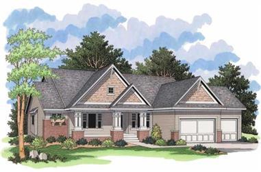 3-Bedroom, 3772 Sq Ft Country House Plan - 165-1083 - Front Exterior