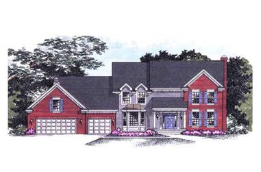 4-Bedroom, 3044 Sq Ft Country House Plan - 165-1084 - Front Exterior
