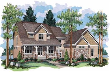 3-Bedroom, 2740 Sq Ft Country Home Plan - 165-1086 - Main Exterior