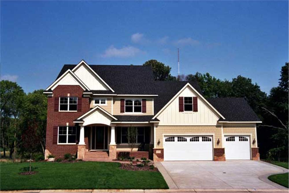 This image is the front elevation of country home plans CLS-3903.