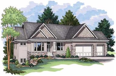 3-Bedroom, 4048 Sq Ft Country Home Plan - 165-1104 - Main Exterior