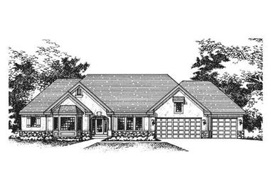 4-Bedroom, 4330 Sq Ft Country House Plan - 165-1133 - Front Exterior
