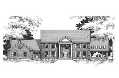 5-Bedroom, 3886 Sq Ft Cape Cod House Plan - 165-1134 - Front Exterior