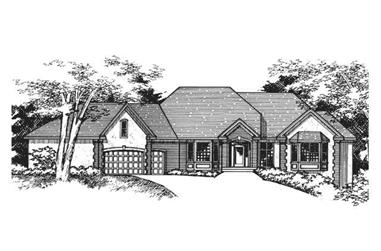 3-Bedroom, 3716 Sq Ft Country Home Plan - 165-1137 - Main Exterior