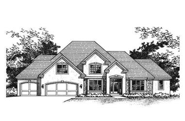 3-Bedroom, 3157 Sq Ft Cape Cod House Plan - 165-1141 - Front Exterior