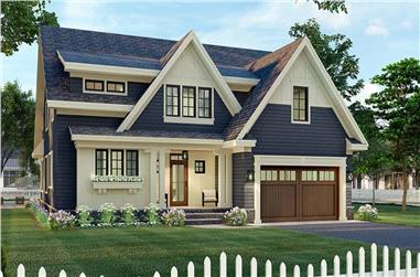 4-Bedroom, 3249 Sq Ft Transitional Home Plan - 165-1155 - Main Exterior