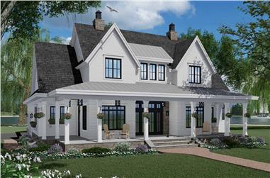 3-Bedroom, 2570 Sq Ft Farmhouse House Plan - 165-1161 - Front Exterior