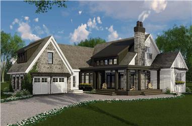 3-Bedroom, 2483 Sq Ft Rustic House Plan - 165-1171 - Front Exterior