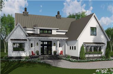 3-Bedroom, 2125 Sq Ft Contemporary House Plan - 165-1174 - Front Exterior
