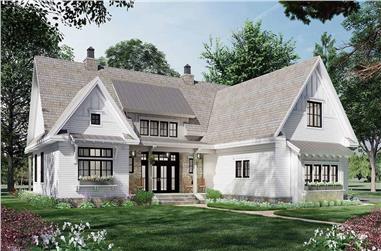 3-Bedroom, 2136 Sq Ft Ranch House Plan - 165-1181 - Front Exterior