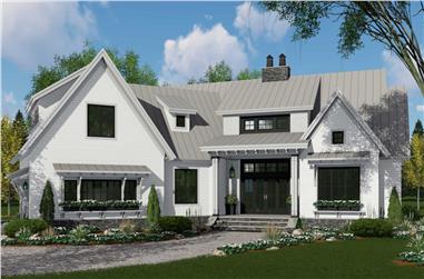 4-Bedroom, 2150 Sq Ft Modern Farmhouse House Plan - 165-1188 - Front Exterior