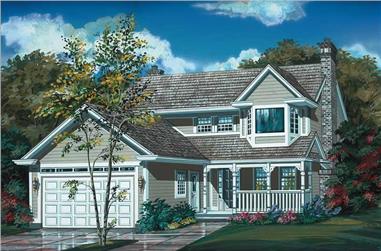 3-Bedroom, 1748 Sq Ft Country Home Plan - 167-1006 - Main Exterior