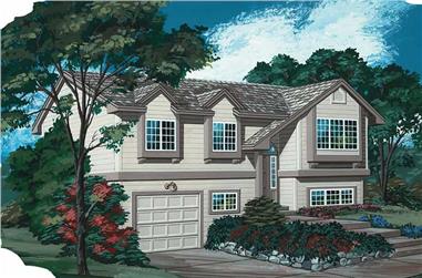 3-Bedroom, 1047 Sq Ft Small House Plans - 167-1011 - Main Exterior