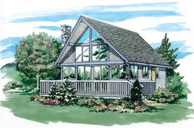 2-Bedroom, 916 Sq Ft Small House Plans - 167-1019 - Front Exterior