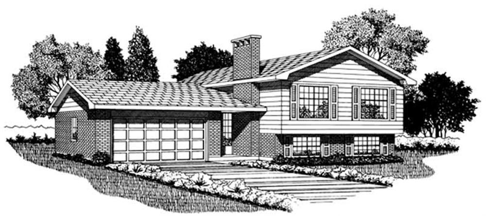 Front elevation of Small House Plans home (ThePlanCollection: House Plan #167-1031)
