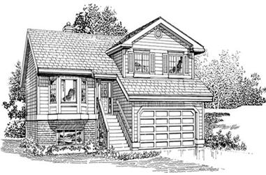 3-Bedroom, 1383 Sq Ft Small House Plans - 167-1048 - Front Exterior