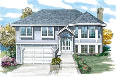 3-Bedroom, 1299 Sq Ft Small House Plans - 167-1075 - Front Exterior