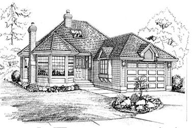 3-Bedroom, 1592 Sq Ft Ranch House Plan - 167-1077 - Front Exterior