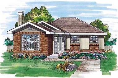3-Bedroom, 1434 Sq Ft Ranch House Plan - 167-1081 - Front Exterior