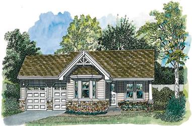 1-Bedroom, 794 Sq Ft Transitional House Plan - 167-1083 - Front Exterior