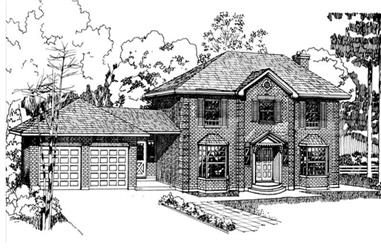 4-Bedroom, 2263 Sq Ft Colonial Home Plan - 167-1094 - Main Exterior