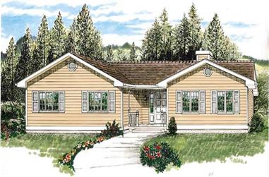 3-Bedroom, 1556 Sq Ft Small House Plans - 167-1118 - Main Exterior