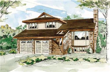 3-Bedroom, 1700 Sq Ft Contemporary House Plan - 167-1120 - Front Exterior