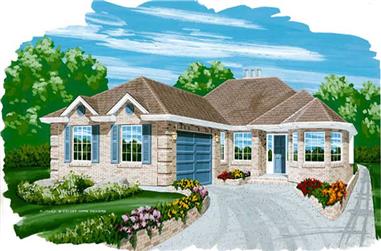 3-Bedroom, 1652 Sq Ft Small House Plans - 167-1124 - Front Exterior