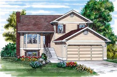 3-Bedroom, 1511 Sq Ft Small House Plans - 167-1127 - Main Exterior