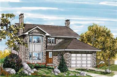 3-Bedroom, 2125 Sq Ft Contemporary House Plan - 167-1128 - Front Exterior